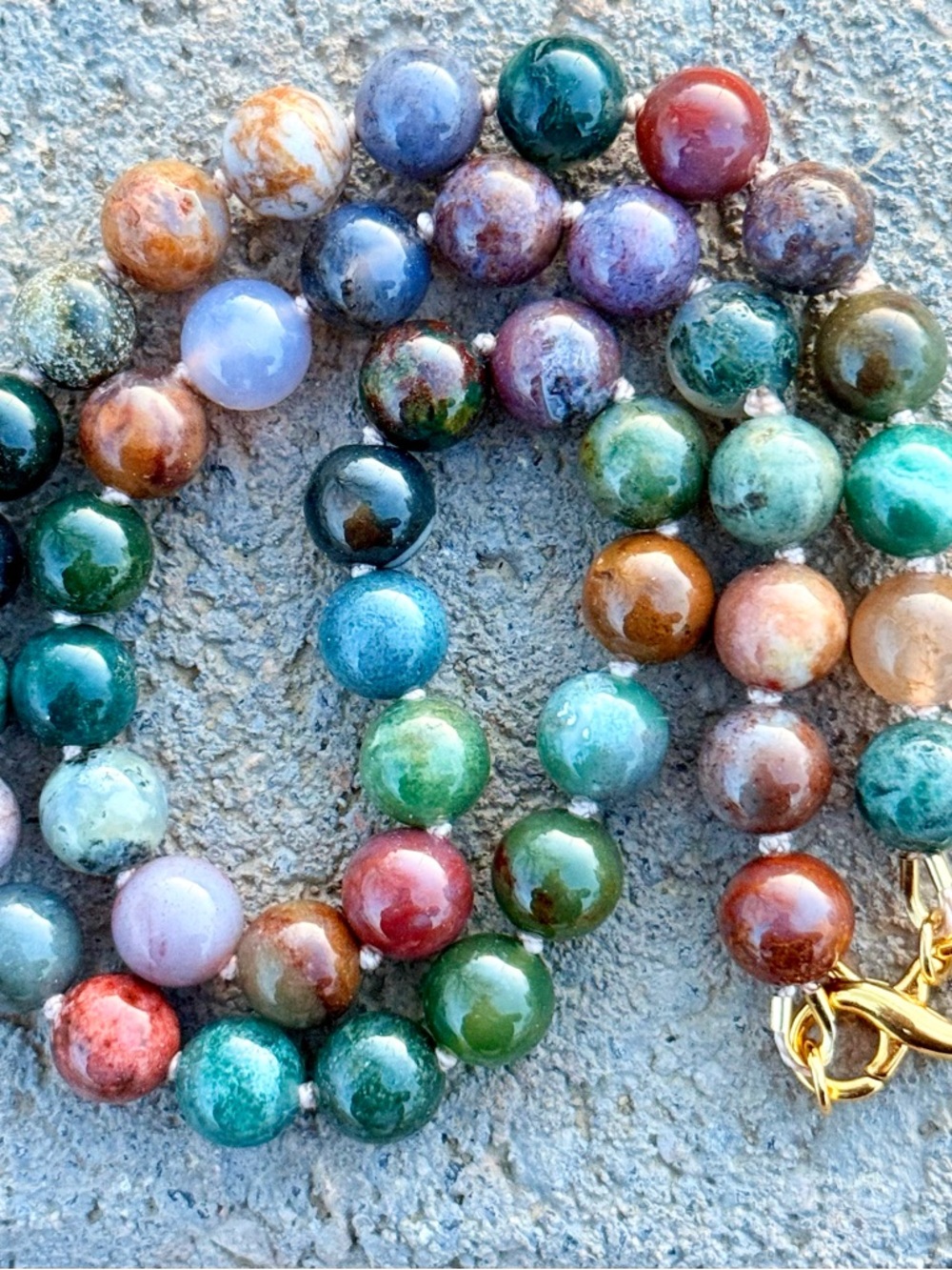 NWT Colorful Gemstone Indian Agate Choker